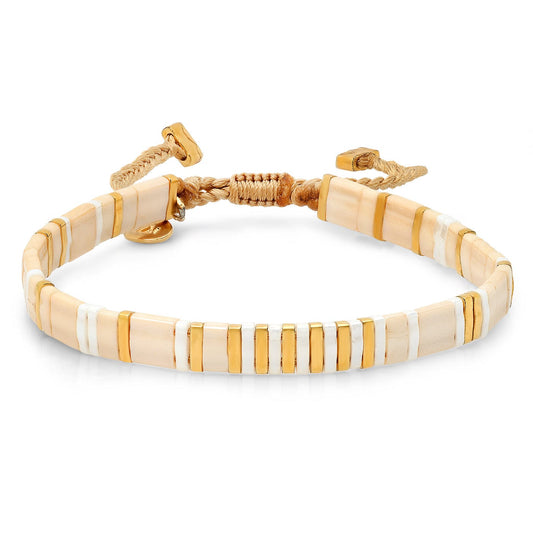 Seashell Stripes Tila Bracelet
