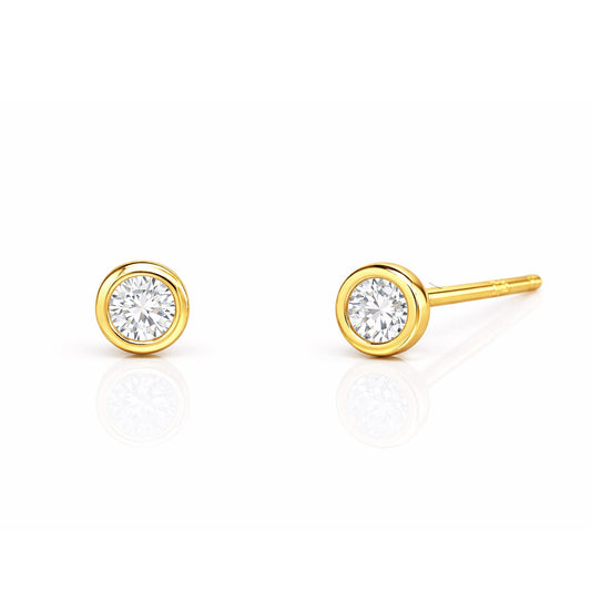 Bezel CZ Studs