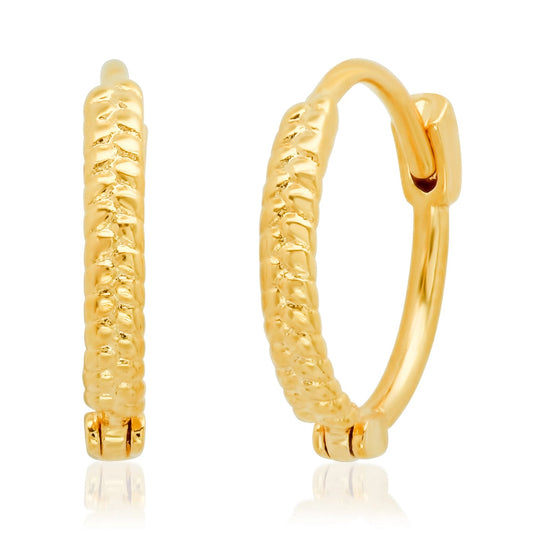 Braided Gold Hoops