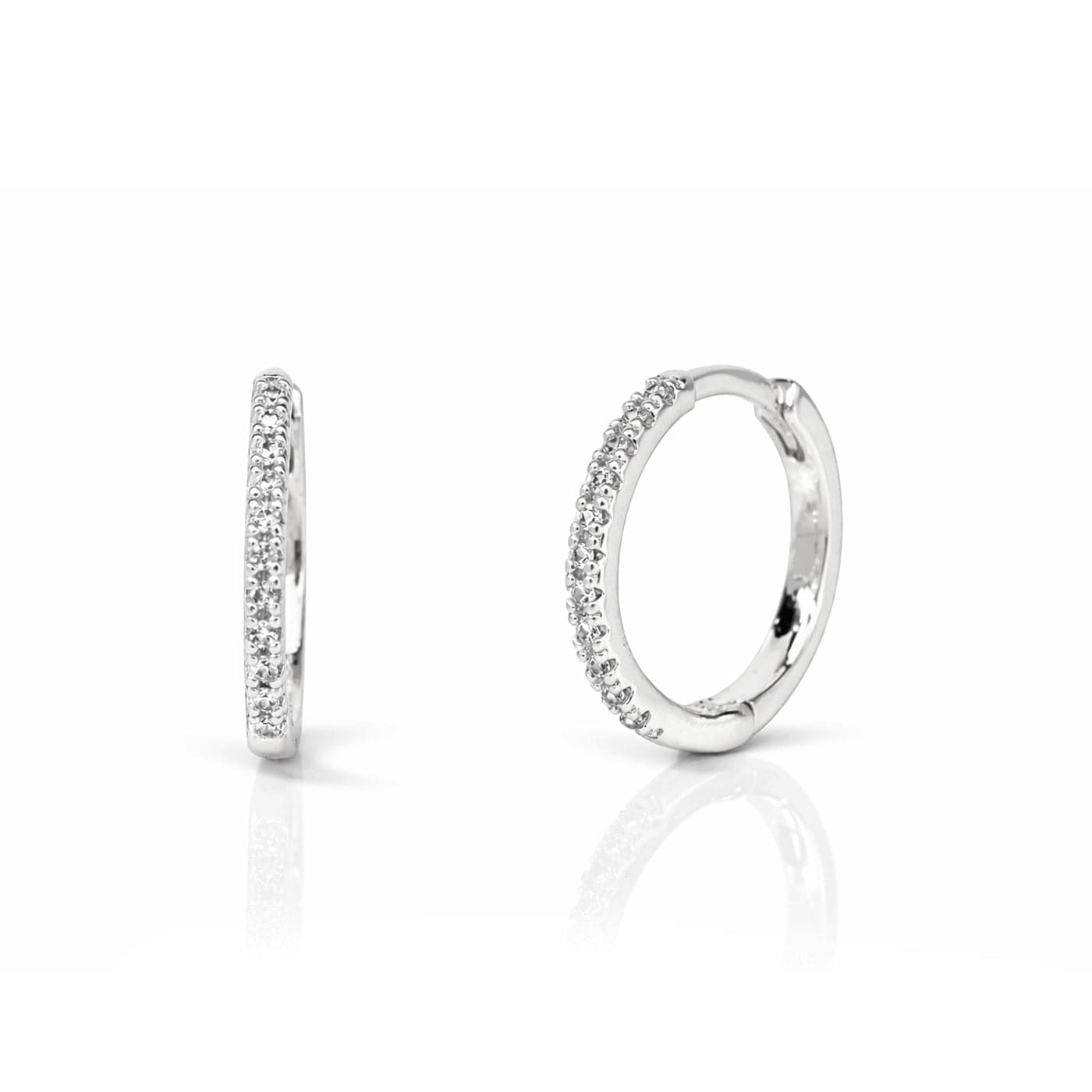 Cubic Zirconia Huggie Earrings