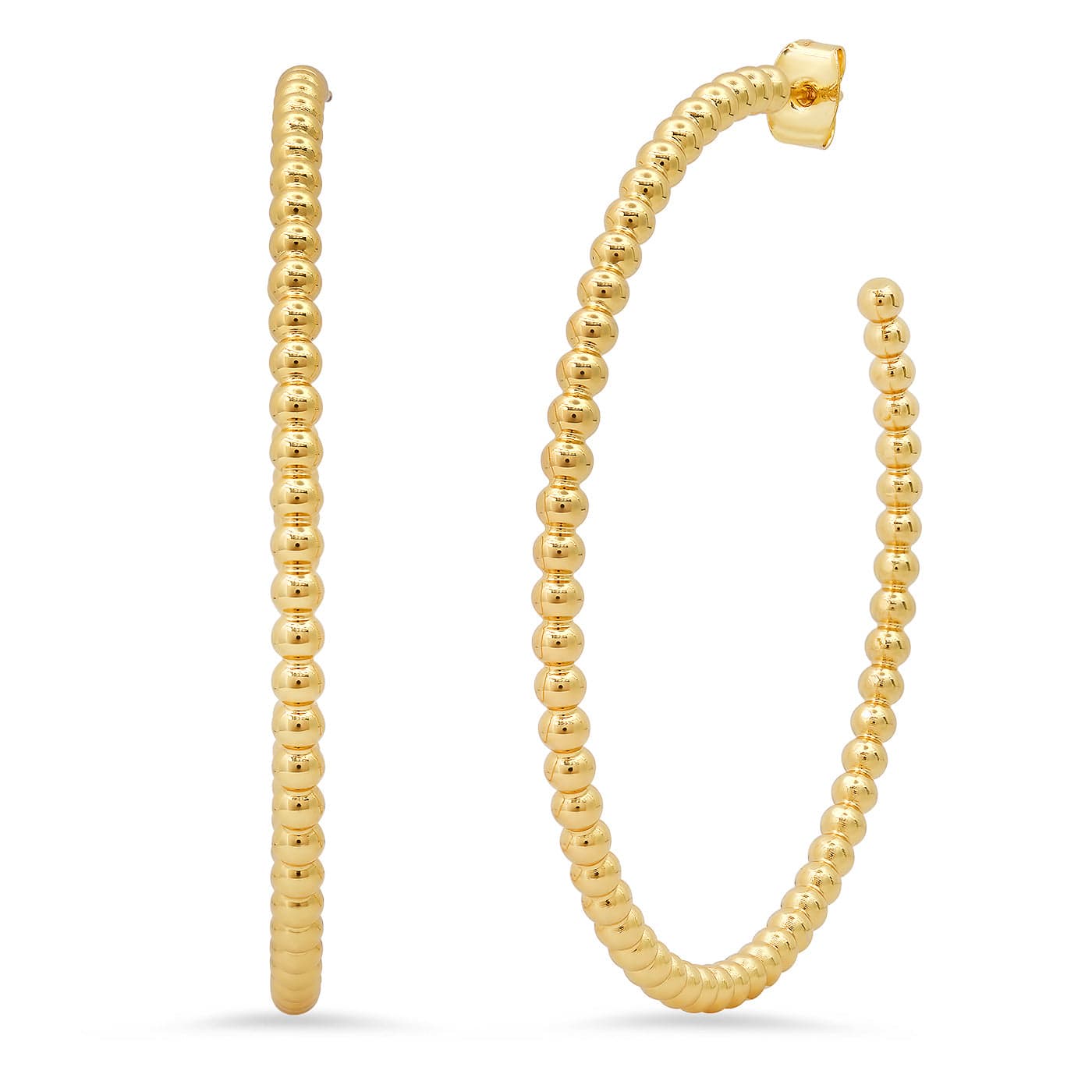 Extra Large Gold Ball Hoop | 57mm