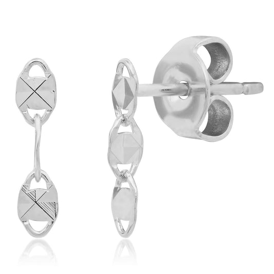 Hammered Chain Link Earrings