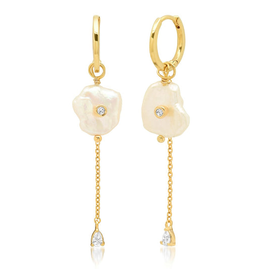 Iridescent Pearl Drop Earrings