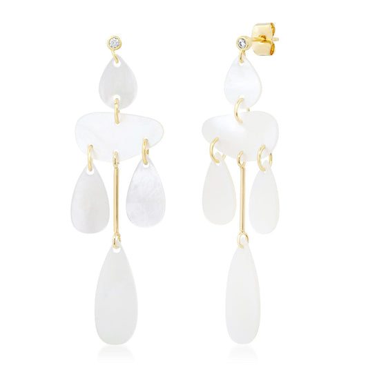 Mother of Pearl Cascade Drop Earrings