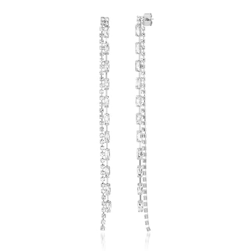 Multi-Chain CZ Linear Earrings