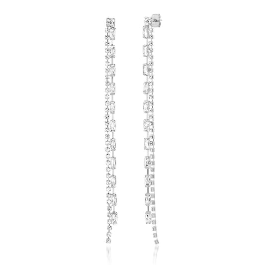 Multi-Chain CZ Linear Earrings