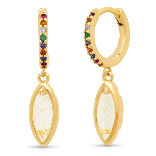 Rainbow Huggies Drop Earrings