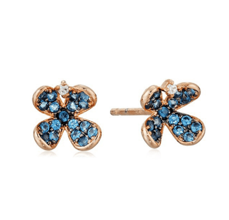 Sapphire Clover Stud Earrings