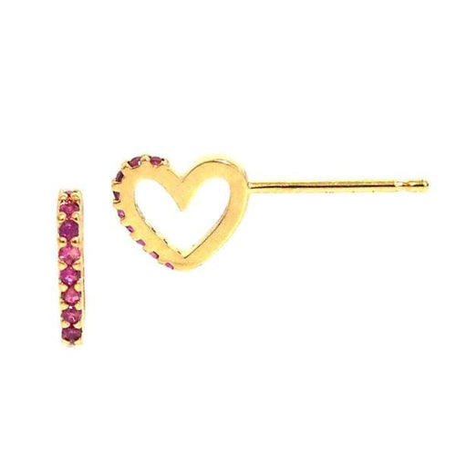 Three Dimensional Heart Studs