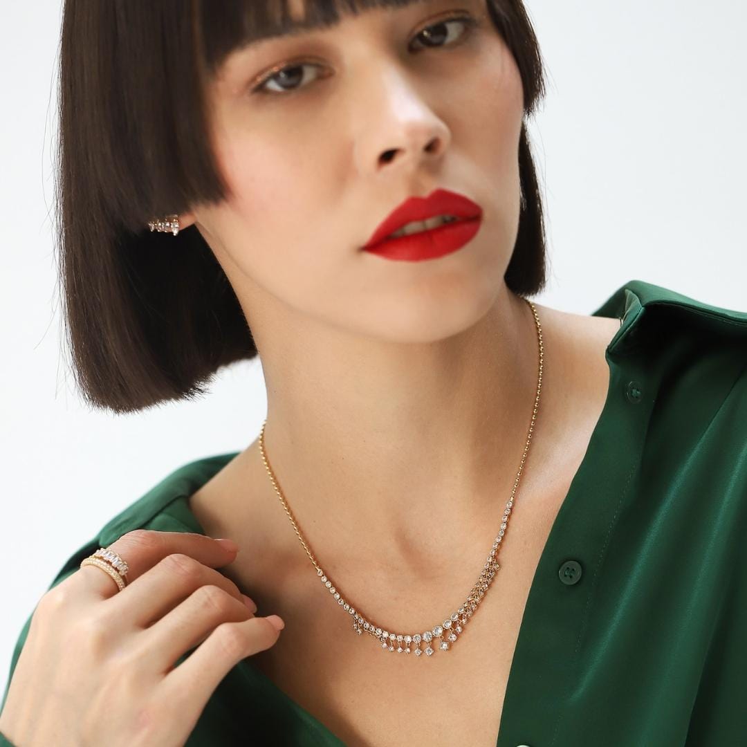 CZ Bib Necklace
