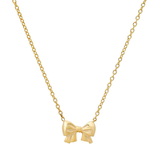Golden Bow Pendant Necklace