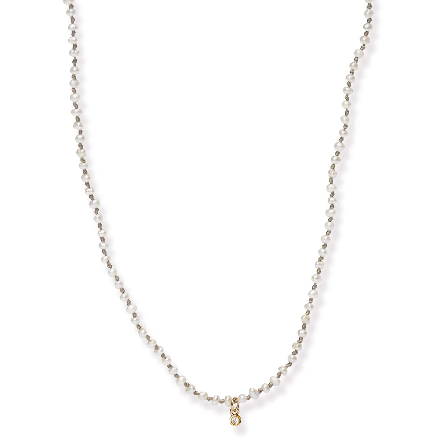 Handmade Beaded Necklace With Dangle Accent