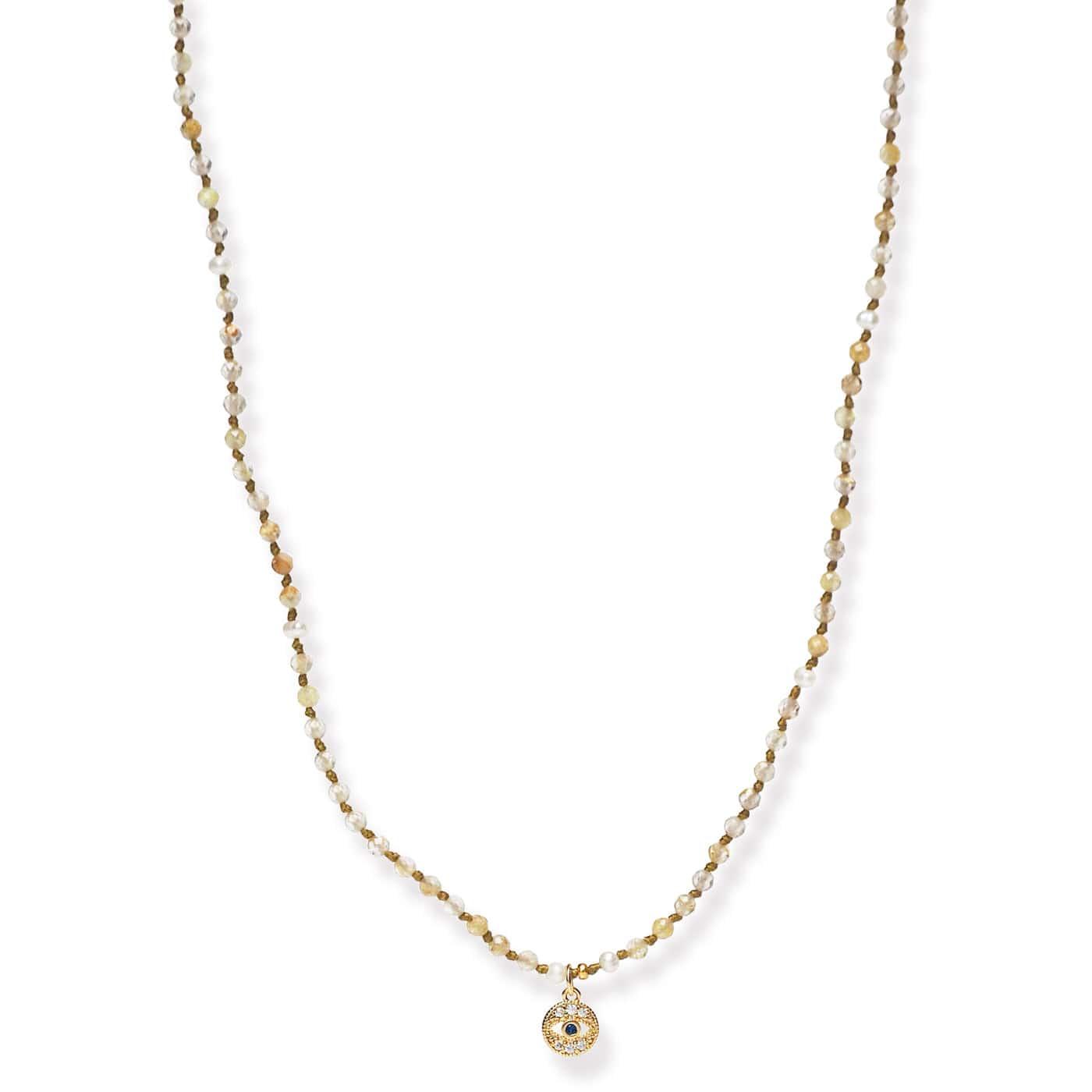 Handmade Beaded Necklace With Dangle Accent