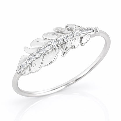 CZ Feather Ring