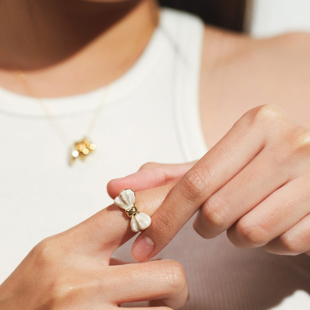 Enamel Bow Ring