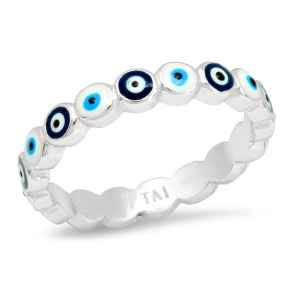 Enamel Evil Eye Ring