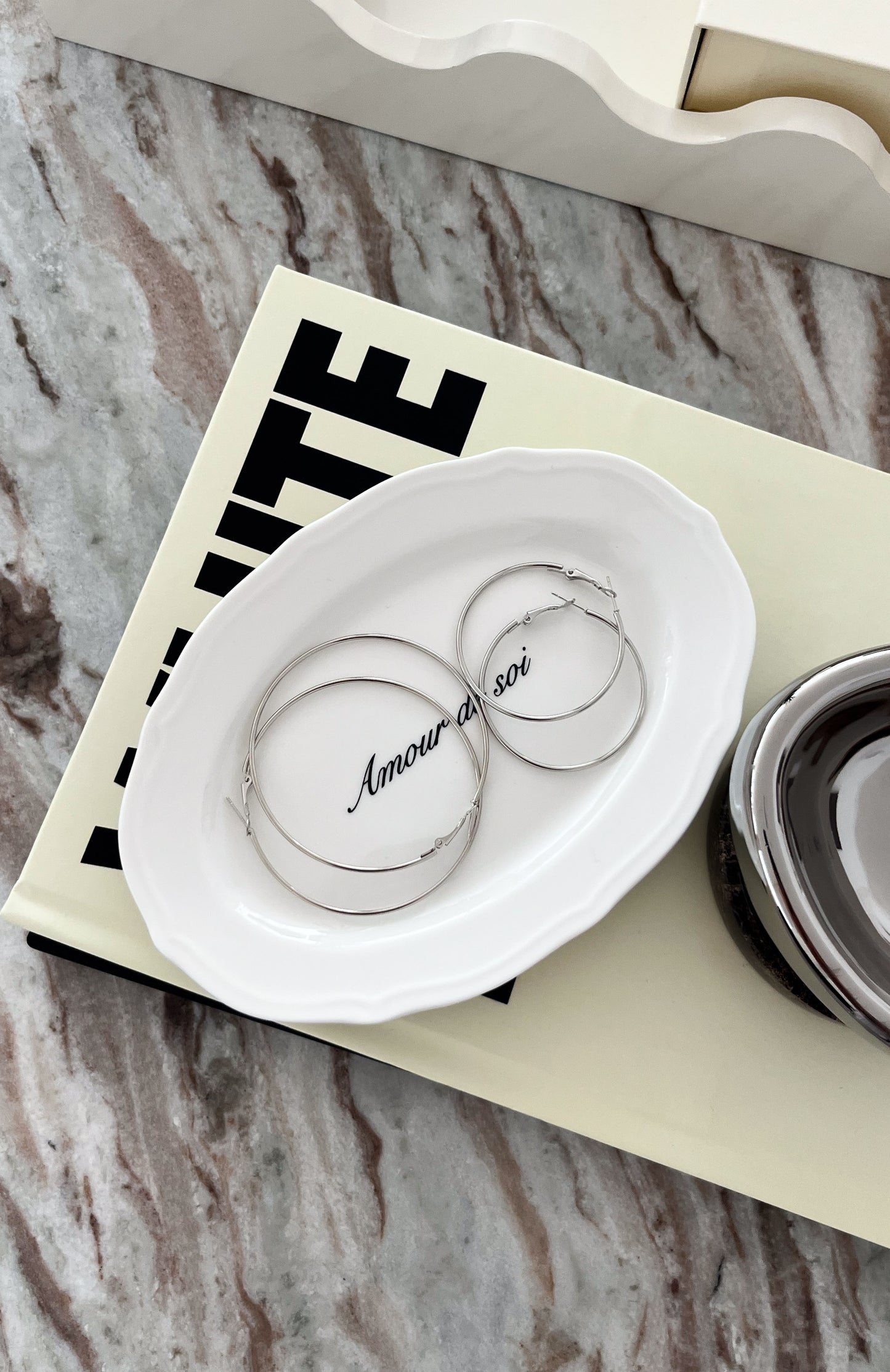 Tariq Earring Set Silver
