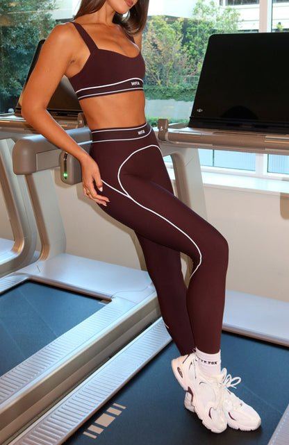 Precision Leggings Dark Chocolate/White